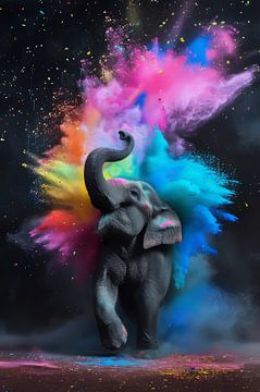 Elephant's Cosmic Dance by Eva Lee