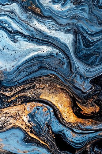 Abstracte alchemie - Organisch azuur