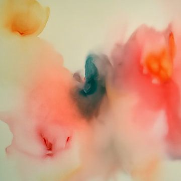 Abstract aquarel in pastelkleuren van Studio Allee