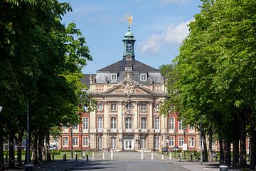 Prins Bishop's Palace, zetel van de Westfaalse Wilhelms Universiteit , Münster , Nordrhein-Westfalen