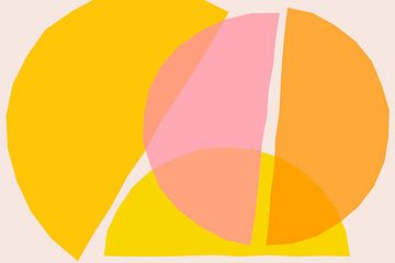 Abstractie in moderne gele kleuren van Mad Dog Art