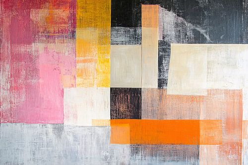 Abstracte kunst met kleurvlakken