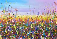 Kleurrijk bloemenveld schilderij van Bianca ter Riet thumbnail