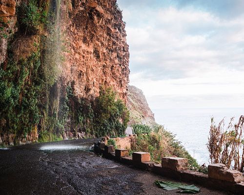 Anjos Waterfall on Madeira Island.