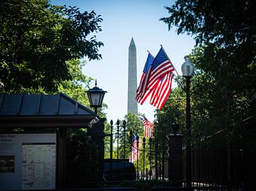 Doorkijkje naar de Washington Monument van Dennis Langendoen