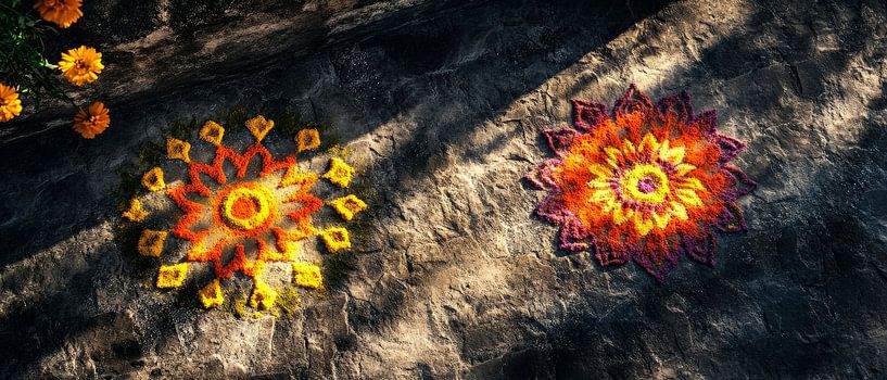 Colourful mandalas in the light by Poster Art Shop