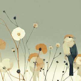 Sanfte Stille zwischen Feldblumen von KRAB