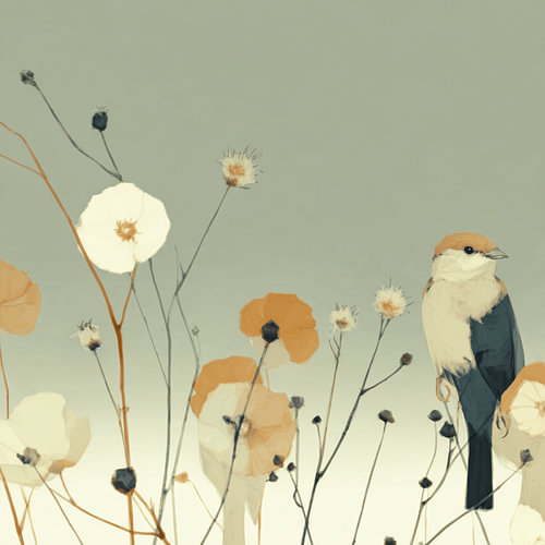 Sanfte Stille zwischen Feldblumen von KRAB