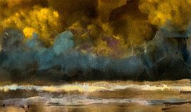 Himmel und Wasser in der Nacht von Claudia Gründler