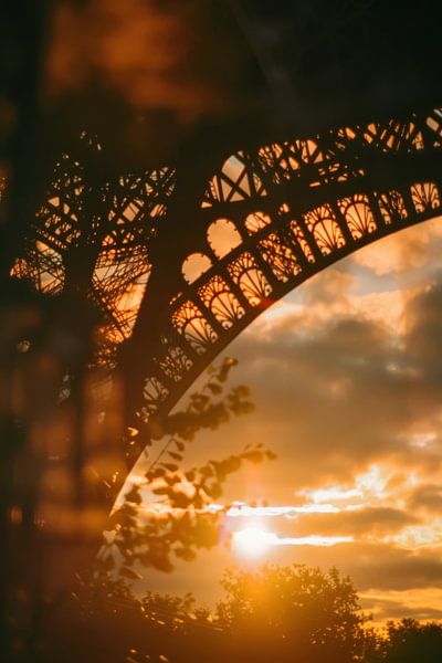 Sunset behind the tower by Poster Art Shop