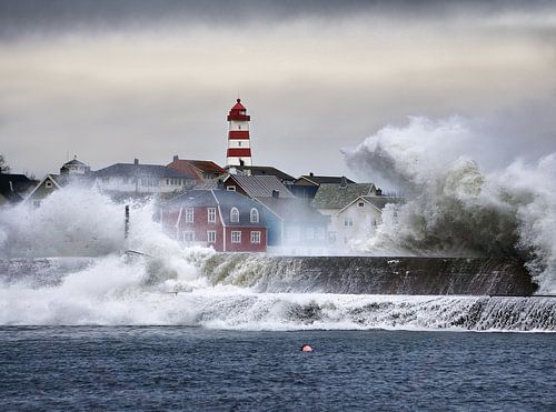 Grote storm on Alnes, Godøy, Noorwegen