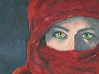veiled woman