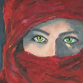 veiled woman by Hanneke Bantje