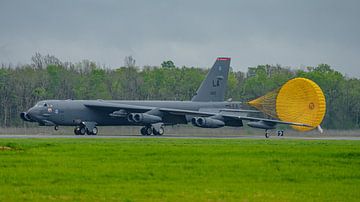 De imposante Boeing B-52H Stratofortress. van Jaap van den Berg