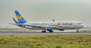 Take-off Condor Boeing 767-300 (D-ABUE). van Jaap van den Berg