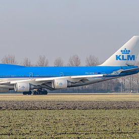 Taxiing KLM Boeing 747-400 jumbo jet. by Jaap van den Berg