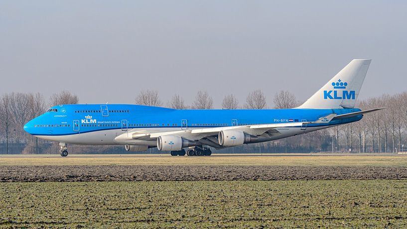 Rollender KLM Boeing 747-400 Jumbojet. von Jaap van den Berg