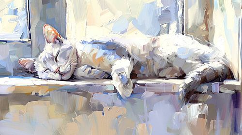 Vredige Siësta bij het Raam