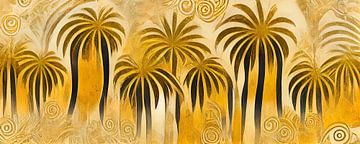 Abstrakte Palmen im Stil von Gustav Klimt von Whale & Sons