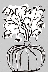 Flower Bouquet (Grey)