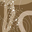 Abstracte organische lijnen en vormen in goud en bruin nr. 1_9 van Dina Dankers thumbnail