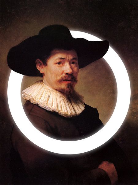 Rembrandt Herman Doomer met licht cirkel van Maarten Knops