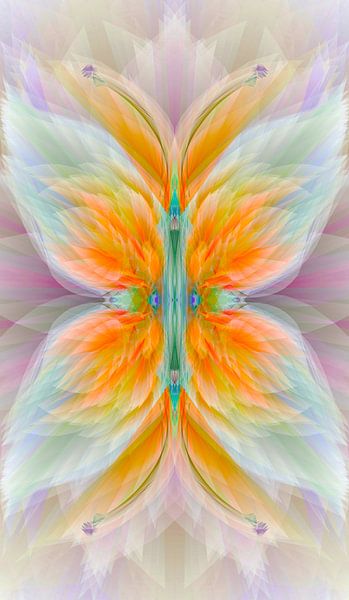 Mandala digital art 'Happy butterfly' by Ivonne Fuhren- van de Kerkhof