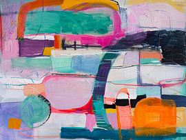 peinture moderne colorée sur haroulita