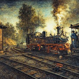 Mallet-Schmalspur-Dampflokomotive 991568-7 von Rob Boon