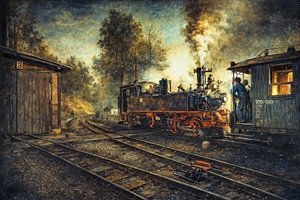 Locomotive à vapeur à voie étroite Mallet 991568-7