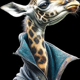 giraffe portret van Gelissen Artworks