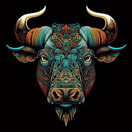 Portrait of a bull by Bert Nijholt