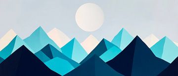 Mountain landscape with a bright sky by Poster Art Shop