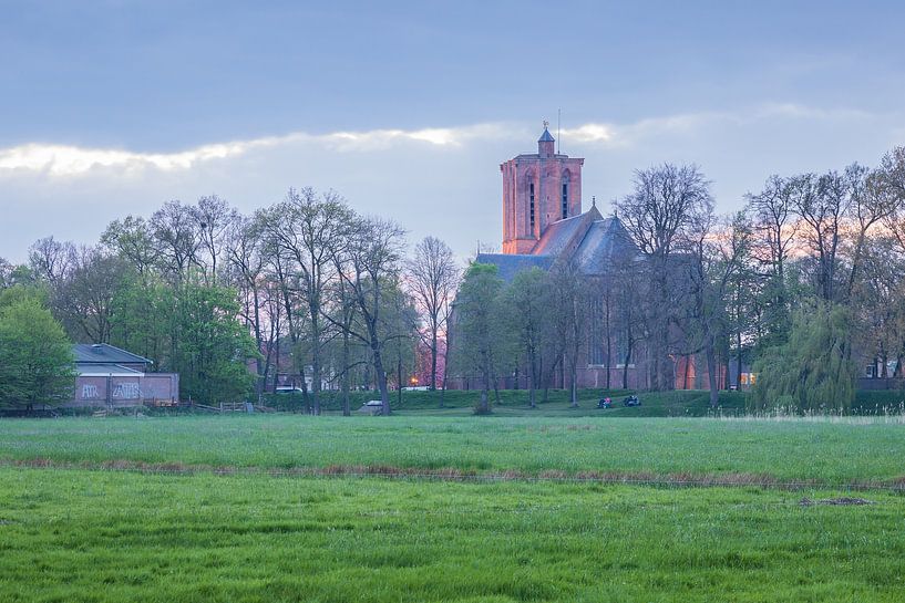 Nice view of Elburg's Grote Kerk by Meindert Marinus