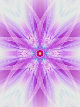 Mandala digital art 'Purple star' van Ivonne Fuhren- van de Kerkhof