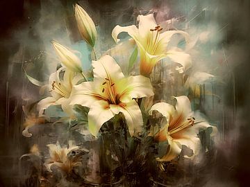 White Lilies Vintage by Max Steinwald