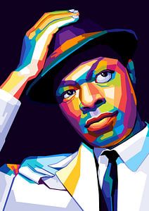 Nat King Cole Pop Art coloré sur Noval Purnama