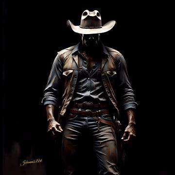 Country & Western - Seul dans l'ombre sur Johannas Art Creations