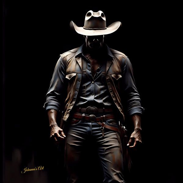 Country &amp; Western - Einsam im Schatten von Johannas Art Creations