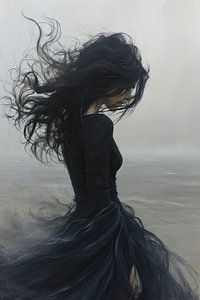 Frau Schwarzes Portrait | Rätselhafter Windtanz