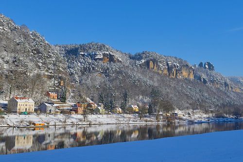 Saksisch Zwitserland in de winter