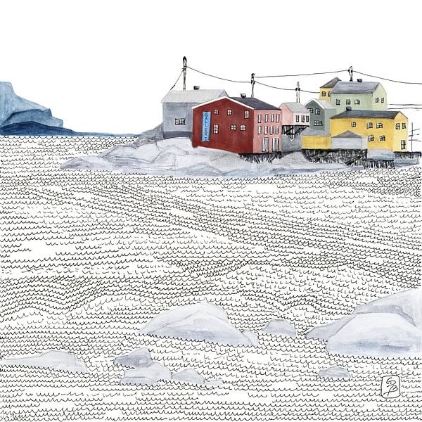 Village de pêcheurs norvégiens Nyksund par Carmen de Bruijn