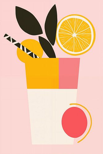 Happy hour cocktail met citroen