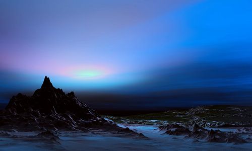Blauwe nacht