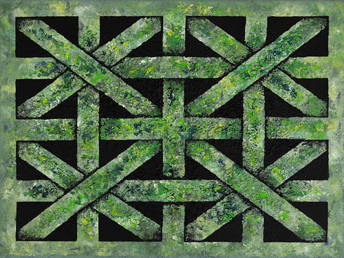 Geometrisches 3D-Muster mit Struktur
