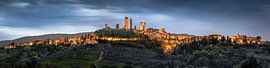 San Gimignano Panorama in der Toskana in Italien von Voss Fine Art Fotografie