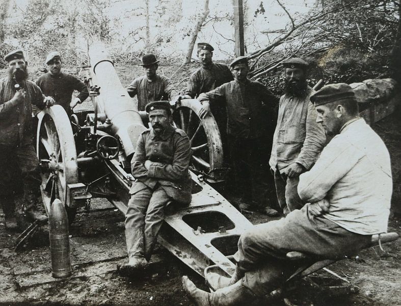 Eerste Wereldoorlog Kanon Geweer Soldaten van Michael Godlewski