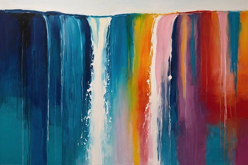 Kleurrijke waterval abstract