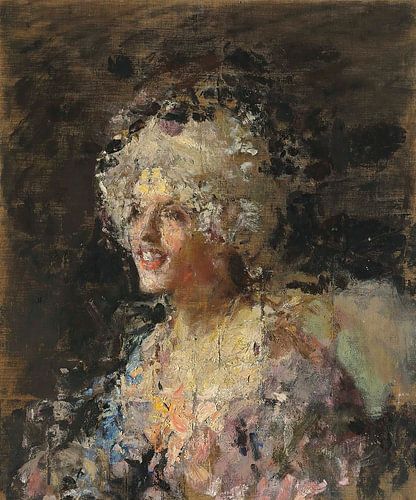 Antonio Mancini - Frau im Kostüm (18. Jahrhundert)