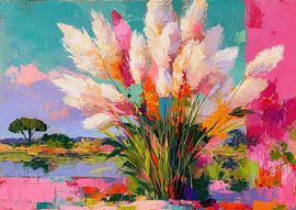Expressionistisches Cottagecore mit Pampasgras von Niklas Maximilian